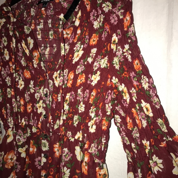 Ups & Downs Floral Blouse - L red - Picture 4 of 6